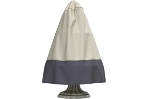 DUSTYPROTE Outdoor Water Fountain Cover, 36" Dx42" H - All-Season, Heavy-Duty 420D Oxford Fabric, Waterproof Resistant Zippered Access, Drawstring Bottom