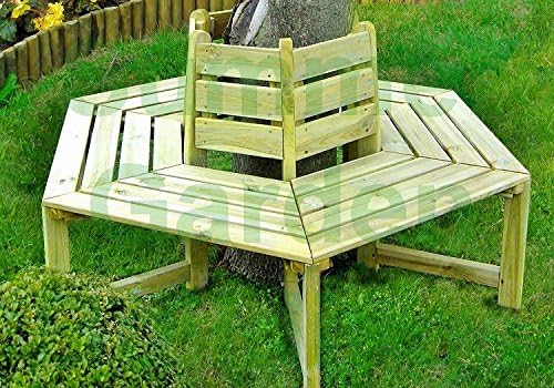 Arbre Banc En Bois Rond Circulaire Pour Chaise De Jardin Traite Sous Pression Pour Meubles Amazon Fr Jardin