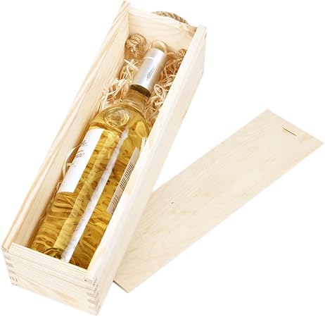 Caja Madera para una botella de vino: Amazon.es: Hogar