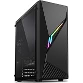 Zalman Ravn Compact ATX Mid-Tower RGB Gaming PC Case | RGB Lighting Strip with Control Button, 1 x 120mm Fan Preinstalled, Full Tinted Tempered Glass Side Panel, USB 3.0