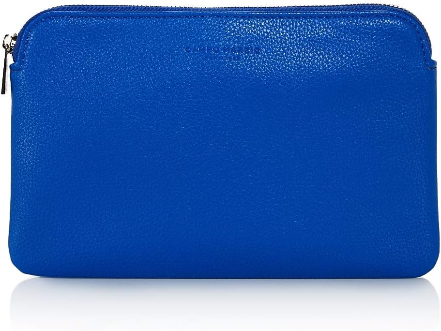 Campo Marzio Small Leather Blue Zippered Pouch (Navy)