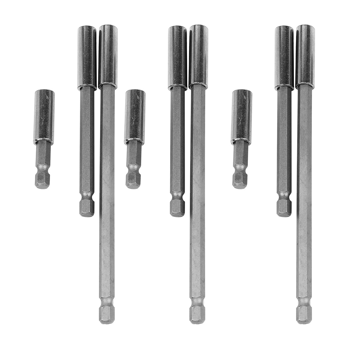 Namvo 9pcs Magnetic Drill Bit Extension Hex Shank Screwdriver Bit Holder Socket Quick Release Bar for Screws Nuts Drill Handheld Driver
