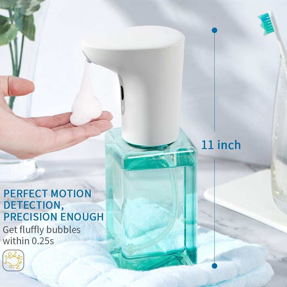 Soap Dispenser, Touchless Foaming Soap Dispenser Infrared Motion Sensor, Hand Free Countertop Soap Dispensers, Battery Operated, Xmas Gift Automatic Soap Pump for Bathroom Kitchen, 450ml: Home & Kitchen