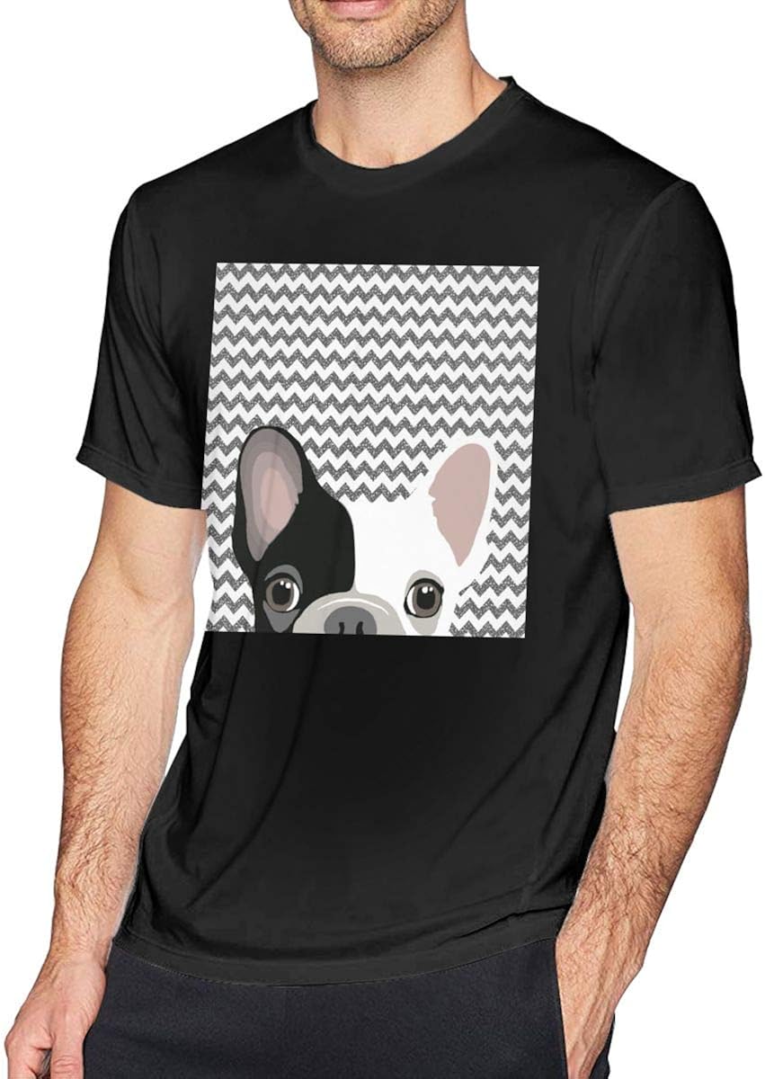 Ud02L Men's Short Sleeve 100 Cotton TShirt, Fashion Cute French