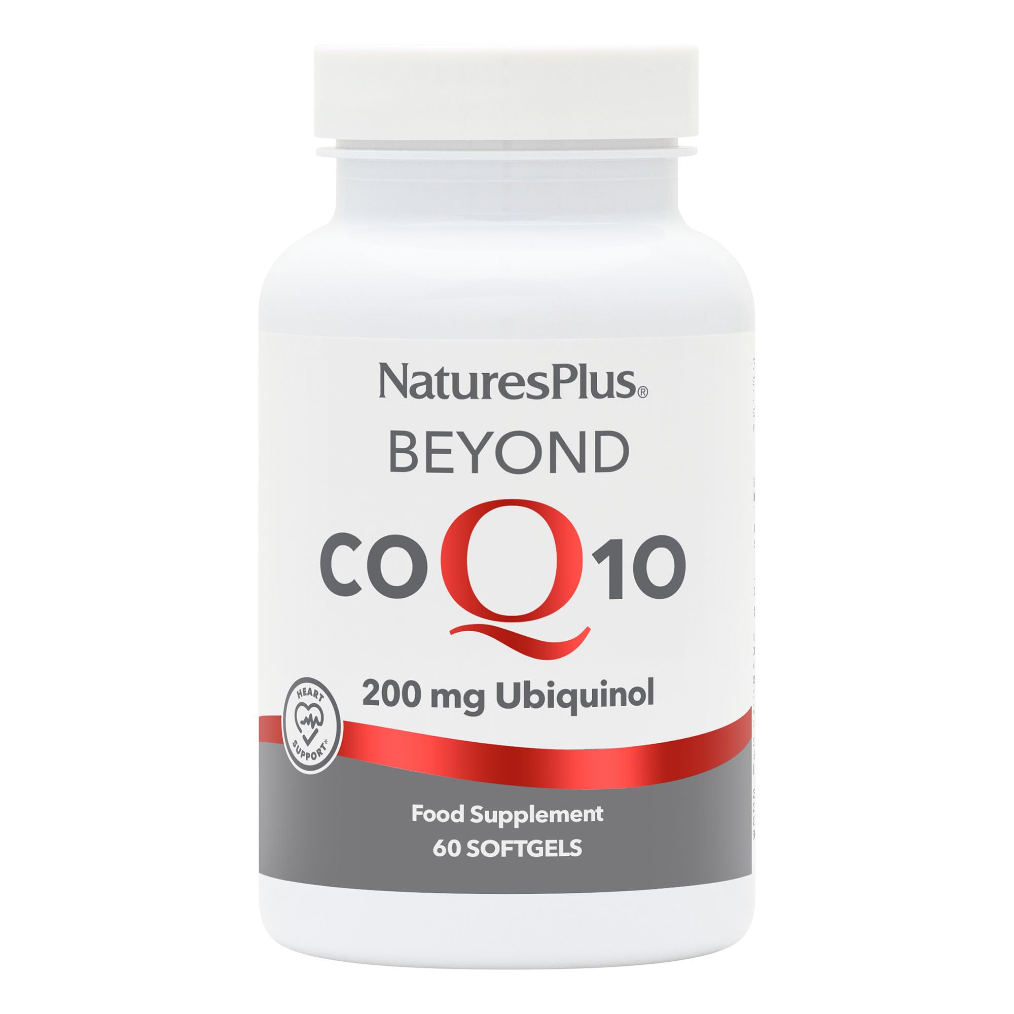 NaturesPlus Beyond CoQ10 200 mg Ubiquinol - Naturally Fermented, Active Form, High Strength Coenzyme Q10 Supplement, Enhanced by Ubiquimax Blend - 60 Softgel