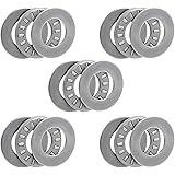uxcell TC815 Thrust Needle Roller Bearings with Washers 1/2" Bore 15/16" OD 5/64" Width 5pcs