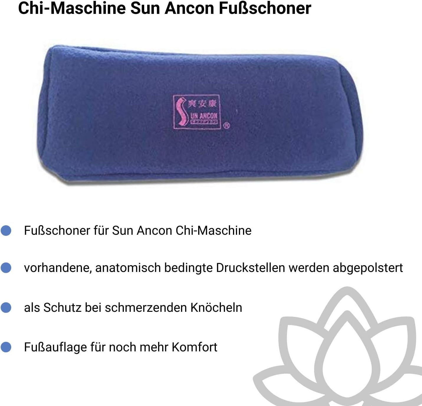 Foot Protector/Pad for Chi Machine Sun Ancon, Blue, 310 × 115 × 30 mm - Image 4