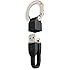 [Apple MFi Certified] Merkury Innovations POWERLOOP Lightning to USB Keychain with 3-Inch High-Speed Rubberized Cable for iPhone & iPad - Black