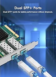 10Gb Dual LAN SFP PCI-e Network Card, Intel
