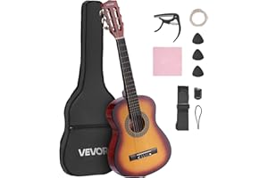 VEVOR Acoustic Guitar, Classical Guitar Starter Kit for Beginners, with Nylon Strings, Basswood Guitar, for Kids Adults Girls Boys Students