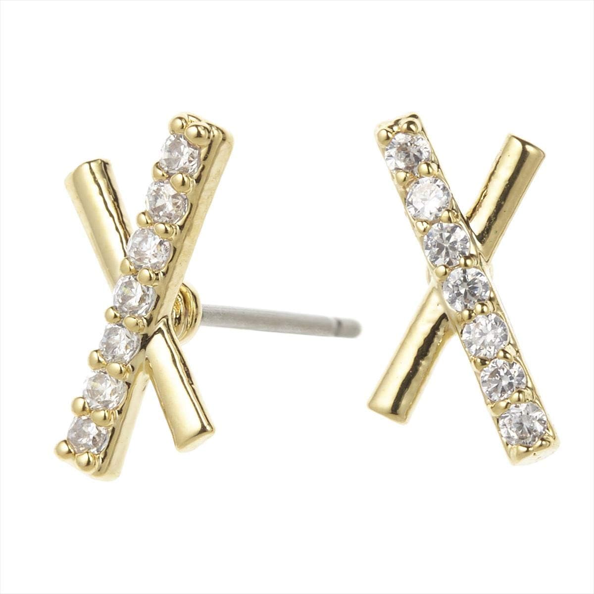 Amazon Co Jp アクセサリーショップピエナ チタン製ポスト エックス クロス ニッケルフリー キスマーク X 金属アレルギー対応 安心 スタッド キラキラ ピアス レディース シルバー ドラッグストア