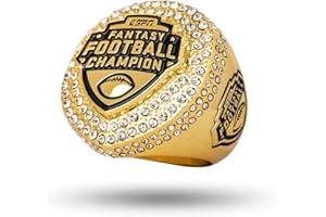 GENERIC TrophySmack ESPN Official Fantasy Football Championship Ring - Size 12 Ring (Gold Finish)