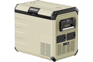 EENOUR D45 12V Car Refrigerator Portable Freezer 48Qt/45L Battery Powered Cooler Fridge -4~50℉ 12/24V DC 110~240V AC Solar Charging for RV Truck Camping Sailboat (Battery Not Included)