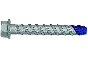 Powers Fastening Innovations 7248SD 1/2-Inch by 5-Inch Wedge-Bolt and Blue Tip Large Diameter Screw Anchor Carbon Steel, 25 P