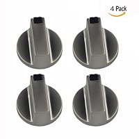 Spares2go Herdknöpfe Für Moffat Backofen – 4 Stück, Silber, Inkl. Adapter Für Verschiedene Modelle