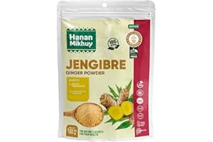 HANAN MIKHUY Jengibre Molido 100g - 100% Natural Ginger Powder for Digestive & Circulatory Wellness, Vegan, Non-GMO, Gluten-Free, Keto from Peru (3.5oz)