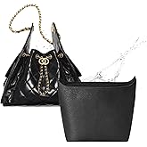 OAikor Purse Organizer Insert for CHANEL 25 Small Handbag, Premium DopontPaper Bag Organizer Lightweight Water Resistant Purse Insert Divider Shaper for Tote Handbags, Small/Black