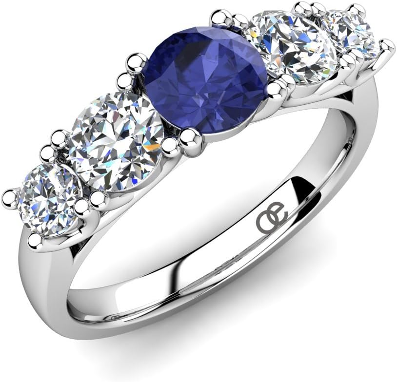 Moncoeur Ring Pivoine Tanzanite + Women Engagement Ring 925 Sterling Silver + Tanzanite Wedding Band Silver + Women Wedding Band Swarovski Crystals + Perfect Fit + Luxury Gift Box