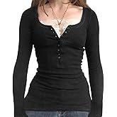 Women Y2k Long Sleeve Slim Fit Shirts Lace Collar Button Down Tee Tops Vintage Fairy Grunge Aesthetic Blouse