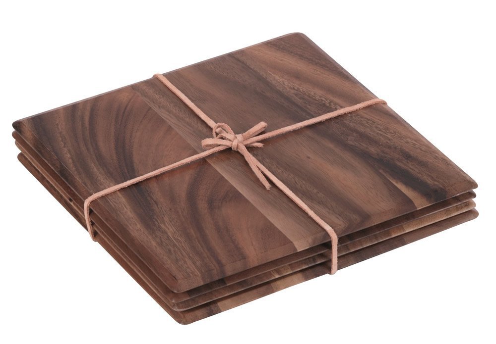 Tuscany Acacia Set of 4 tablemats Brown, 25cm Square