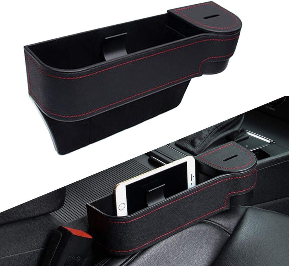 Moshbu Car Seat Pockets, PU Leather Car Console Side