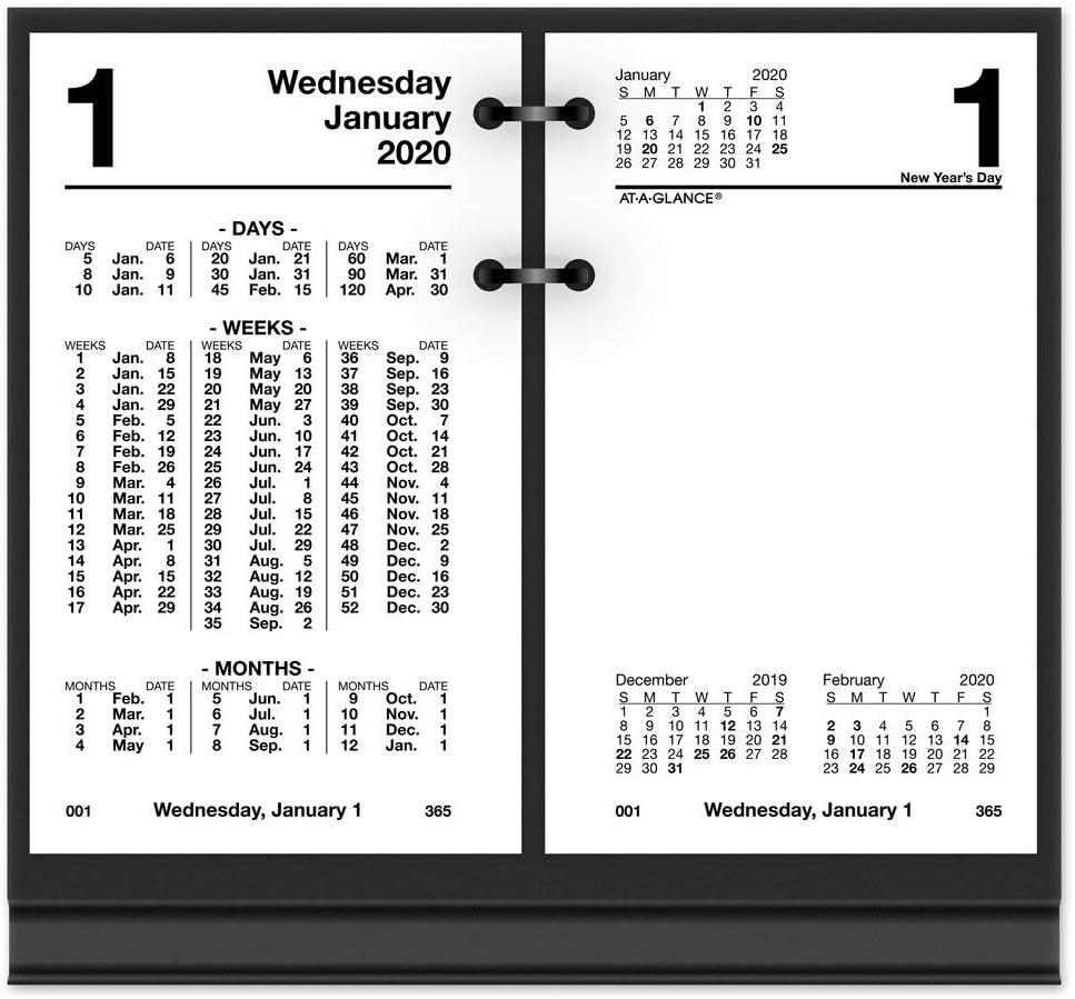 Best at-a-glance desk calendar and base 2019