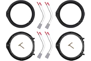 6.5 Inch Car Speaker Adapter Board with Wiring Harness, ABS Plastic, Compatible for Honda Accord 2008-2012, Civic 2006-2017, 