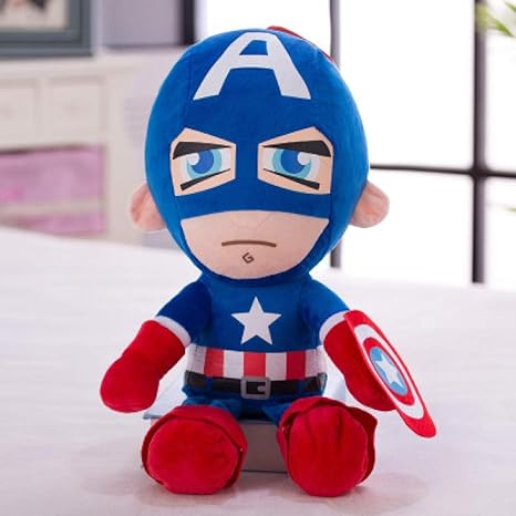 Amazon Co Jp R 25センチぬいぐるみぬいぐるみスーパーヒーローキャプテンアメリカの鉄の男スパイダーマンソフトかわいい人形おもちゃ 27cm Gray ホーム キッチン