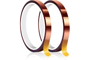 Billbotk 2 Packs Heat Resistant Tape for Heat Press Sublimation, High Temperature Heat Transfer Tape No Residue Thermal Transfer Tape for Dye Sublimation, Heat Press HTV Art DIY Craft