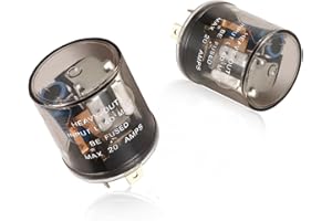 Dickno LED Flasher Relay, Electronic Turn Signal Fixed Frequent Flicker Relay, 2 Pin 12V Auto for Car, Truck, Motorcycle