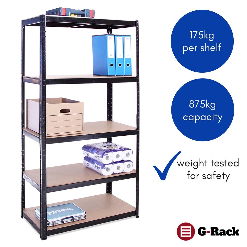 Garage Shelving Units 180cm x 90cm x 45cm Heavy Duty Racking Shelves