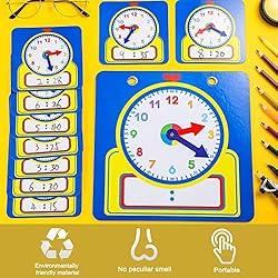 Junkin 25 Pcs Teaching Clock Kit, Clocks Practice