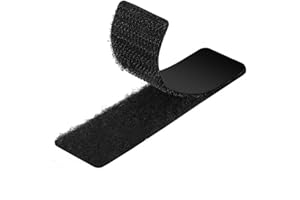 Double Sided Tape Heavy Duty - 15 Sets 1x4 Inch Hook and Loop Strips with Adhesive, Sticky Back Wall Fastener Mounting Tape