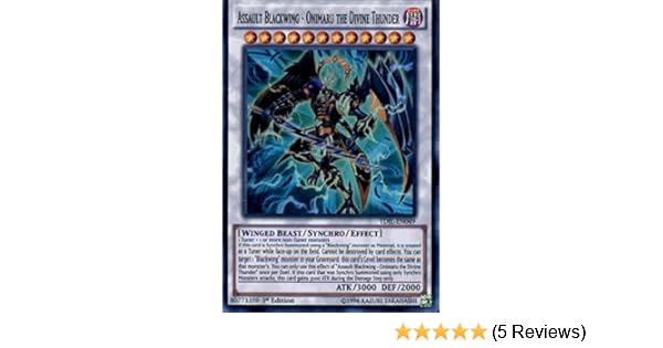 Yu Gi Oh Trading Card Game Super 1st Onimaru The Divine Thunder Tdil En049 Assault Blackwing Yu Gi Oh Toys Hobbies