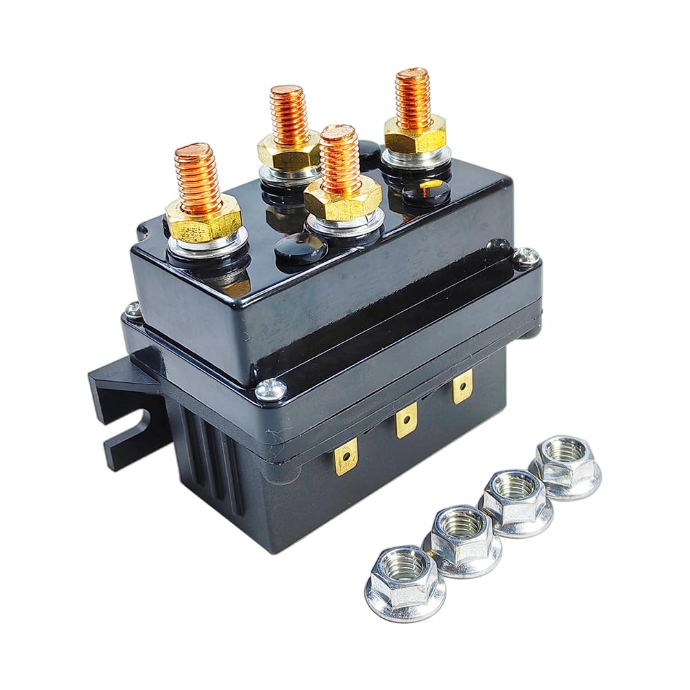 Photo 1 of 12V 500A Winch Solenoid Contactor Relay | Fits for 8000lbs - 12000lbs Winch Used in Polaris Ranger ATV, UTV, 4WD, SUV 4x4 | Winch Control Solenoid Compatible with Wireless Remote System