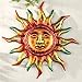 Collections Etc Metallic Iron Sun Wall Art, Hand-Painted in Orange, Yellow, and Green Colors, for Indoor/Outdoor Decor
