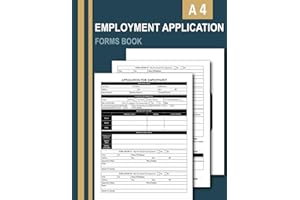 Employment Application forms book: Application For Employment Forms Book | Job and Work Employee Application Form Book | For 