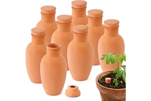 Lovely Ran Ollas 8pcs 3.1 * 6inch Terracotta Plant Watering Globes Self Watering Planter Insert Olla Terra Cotta Clay Irrigation Globes