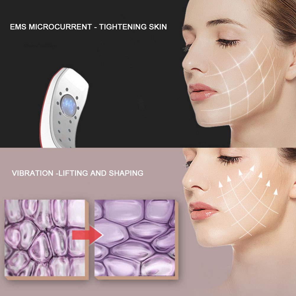 Electric V-Face Shaping Massager, V Face Machine Electric V Face Machine Face Lifting Machine Face Firming Machine EMS V Face Machine Face-Lifting & Double Chin Removal: Beauty