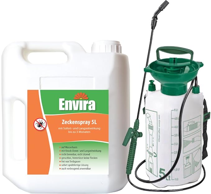 ENVIRA Zeckenvernichter 5Ltr + 5Ltr Drucksprüher
