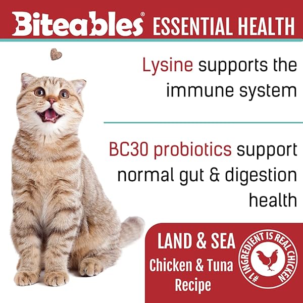 GET NAKED BITEABLES NATURAL SOFT TREATS FOR CATS, ESSENTIAL HEALTH, LAND & SEA RECIPE, 3 OZ, 1 POUCH