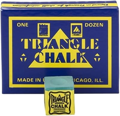 Triangle Pool Cue Chalk Green 12 Cubes Triangles Brand Triangle