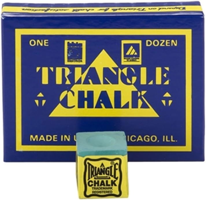 Triangle Pool Cue Chalk Green 12 Cubes Triangles Brand Triangle