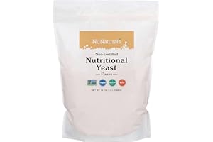 Nunaturals Non-Fortified Nutritional Yeast Flakes, Vegan, Vegetarian, 24 oz