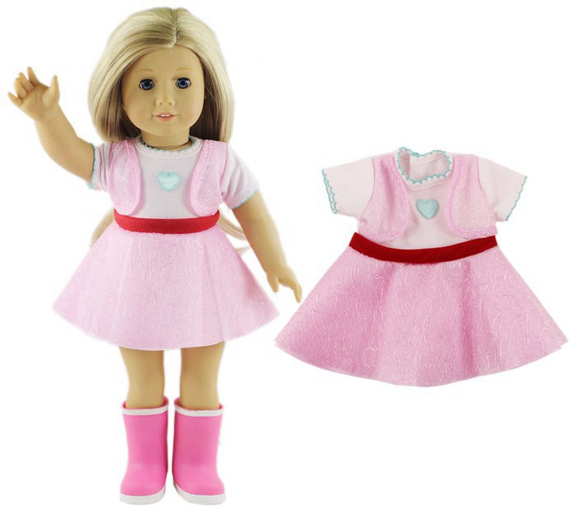 ZWSISU 7 Outfits American Girl Doll Clothes Fits American Girl Doll
