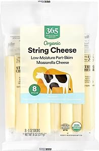 365 by Whole Foods Market, Organic Mozzarella String Cheese, 8 Ounce
