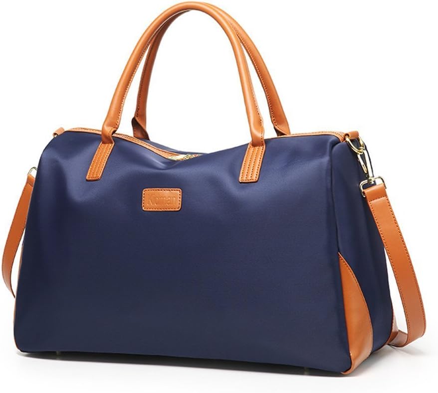 PANDEBO Women Travel Duffel Bags Waterproof Oxford Overnight Weekdend Bag Carry on Shoulder Tote Bag Holdall Bags (Blue)