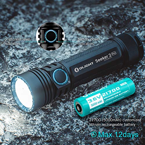 image for OLIGHT Seeker 2 Pro 3200 Lumens Three Cree XP-L HD CW LED Side Switch 