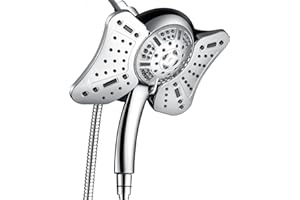 High Pressure Shower Head with Handheld: GRICH 2-in-1 Shower Heads with Hand Held Spray Combo, Anti-Leak 9 Spray Modes Handhe