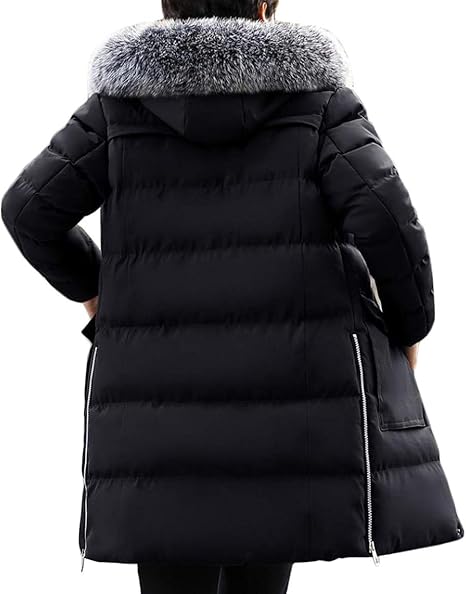 Amazon Yyq Shop ロングコート メンズ 厚手 スリム 中綿コート ロング丈 ファー フード付き コート 防寒 あったか ジャケット 防風 アウトドア 大きいサイズ アウター 無地 おしゃれ 冬 コート ジャケット 通販